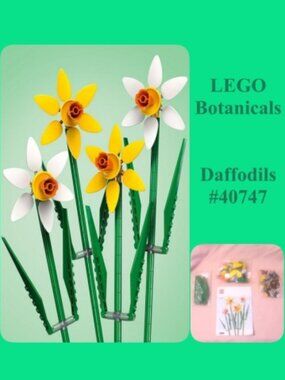 LEGO Botanicals Daffodils #40747 Sealed Flowers 100% Complete No Box Fast Ship